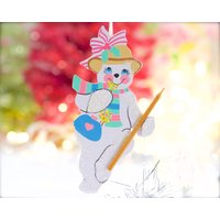 Vintage 1992 - Kurts S Adler Ornament Aus Holz Schneemann Baby's Weihnachten Urlaub, Sku 30-410-00032939 von DansandAdiHomeDecor