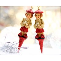 Vintage 2 Stück - Resin Eiszapfen Figur Urlaub, Weihnachten, Xmas Sku 30-410-00032985 von DansandAdiHomeDecor