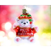 Vintage Owc Bär "Baby's Erstes Weihnachten" Glas Ornament - Alte Welt Weihnachten Urlaub, Weihnachten, Xmas Sku 30-402-00033501 von DansandAdiHomeDecor