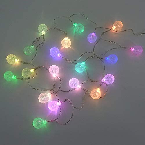 Dapo LED-Weihnachts-Party-Lichterkette Ball Batteriebetrieben mit Farbwechsler 20 flammig Tisch-Fenster-Baum-Schrank-Kommode-Dekorations-Leuchte-Lampe von Dapo