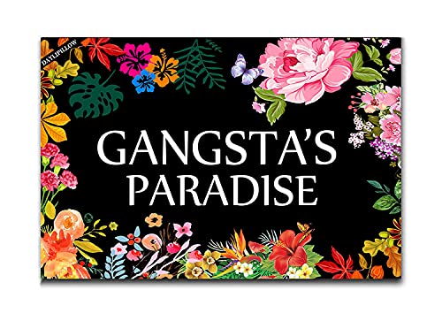 Gangsta's Paradise Flower Doormat Funny Welcome Mat Floor Mat Rug Indoor Outdoor Front Door Bathroom Mats 23.6" x 15.7" von DayliPillow