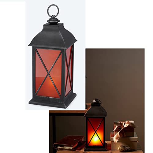 (Orange, 35)… Outdoor Laterne mit LED-Flammen Beleuchtung + 12tlg. Kalff Design-Seifen Set, Timer, 40/50 cm Höhe. Flammeneffekt LED Kerze von DbKW