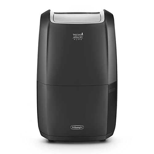 De'Longhi Luftentfeuchter Tasciugo AriaDry Pure DDSX220WFA - elektrischer Entfeuchter und Luftreiniger für Räume bis 90m³, Wäschefunktion, WLAN-fähig, Allergiker zertifiziert, 21 Liter/Tag, schwarz von De'Longhi