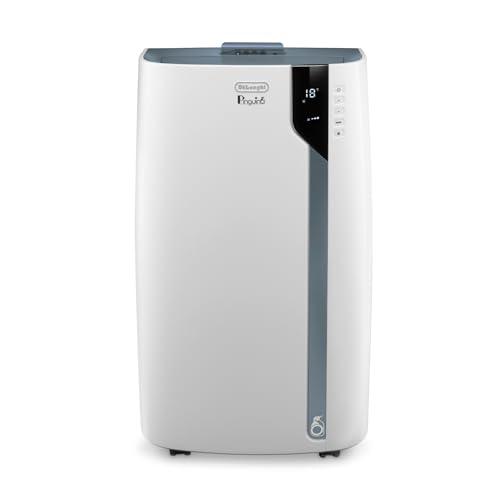 De'Longhi Pinguino PAC EX105 Mobiles Klimagerät mit EcoRealFeel-Technologie, 10.000 BTU/h, für Räume bis 100m³, Entfeuchtungs- & Ventilationsfunktion, 24h-Timer, Energieeffizienzklasse A+++, Weiß von De'Longhi