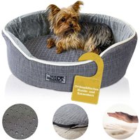 DD-05GRS Luxus Hundebett Katzenbett Anthrazit Gr. S 52x43cm mit Memoryschaum Matratze von Dear Darling