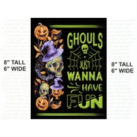 Ghouls Just Wanna Have Fun, Halloween Schild, Kürbis Kranz Schild von DearneDesignsUK