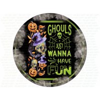 Ghouls Just Wanna Have Fun Halloween Kranz Zeichen, Kranz Zeichen Uk von DearneDesignsUK