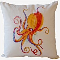 Wilbraham Octopus Kissen, Perlen Kissenbezug, Algen Baumwolle Werfen Wohnzimmer Dekor, Kissenbezüge, Meer-Liebhaber-Geschenk von Debage