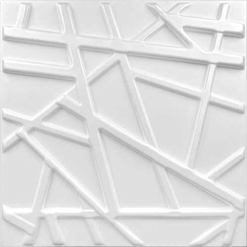 Deccart - 3D Wandpaneele Decke Deckenverkleidung Paneele Styropor Wandverkleidung Deckenplatten Wall Deko Panel Wand Panels Polystyrol 50x50 cm Line 69-0.25 m², 1 Stück, Weiß Deccart - 3D Wandpaneele Decke Deckenverkleidung Paneele Styropor Wandverkleidung Deckenplatten Wall Deko Panel Wand Panels Polystyrol 50x50 cm Line 69-0.25 m², 1 Stück, Weiß von Deccart