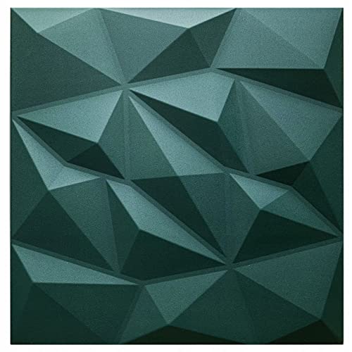 Deccart - Platten 3D Polystyrol Paneele Wand Decke Wandplatten Wandverkleidung 50x50 cm Brylant 12 m², 48 Stück, Grün von Deccart