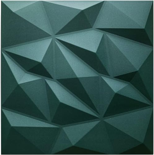 Deccart - Platten 3D Polystyrol Paneele Wand Decke Wandplatten Wandverkleidung 50x50 cm Brylant 2 m², 8 Stück, Grün von Deccart
