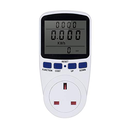 Decdeal Energie-Monitor, LCD-Display, Stromverbrauch, Stromzähler, Steckdose, Energie, Watt, Volt, Ampere, Wattage, KWH, Verbrauchsanalysator, Monitorauslass AC230V~250V von Decdeal