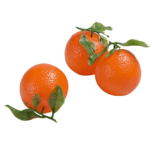 Deko Dummy Deko-Orangen-Lebensmittel-Attrappen-Set orange 8 cm Ø 3 Stück von Deco Woerner