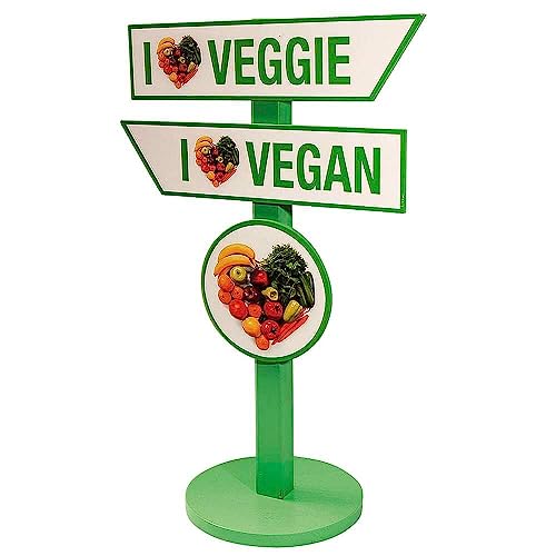 Wegweiser Holzschild Apothekenschild Dekoration Schild Veggie/Vegan 80cm von Deco Woerner