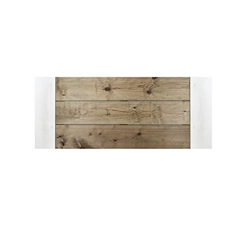 Decowood Holz antik und bemalt Kopfteil, Braun und Weiß, 100 von Decowood