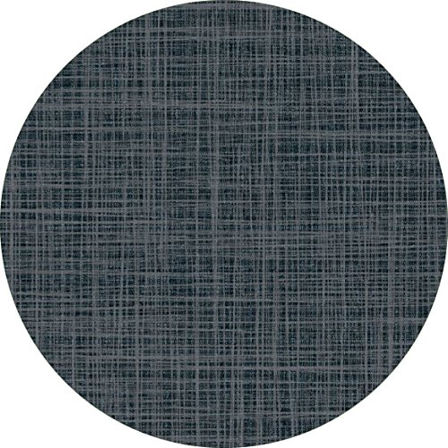 d-c-fix Wachstuch Leinen Look RUND OVAL Farbe & Größe wählbar Rund 100 cm Grau Anthrazit abwaschbare Tischdecke von DecoHomeTextil