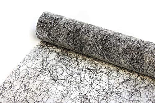 Sizoweb Tischläufer Tischband Dekoration Dekor Breite 30 cm Rollenlänge und Farbe wählbar Lurex Silber Schwarz 10 Meter von DecoHomeTextil