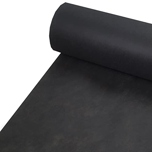 Vliesstoff Vlies Tischdecke aus Polypropylen und Made in Germany Schwarz Rund 100 cm abwaschbar von DecoHomeTextil