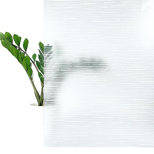 Fensterfolie selbsthaftend 67,5x150 cm | Sichtschutzfolie Fenster Milchglas Design statisch haftend | Fensterfolie blickdicht für Bad und Büro - Tageslicht genießen, Sichtschutz erhalten | Striche Fensterfolie selbsthaftend 67,5x150 cm | Sichtschutzfolie Fenster Milchglas Design statisch haftend | Fensterfolie blickdicht für Bad und Büro - Tageslicht genießen, Sichtschutz erhalten | Striche von DecoMeister