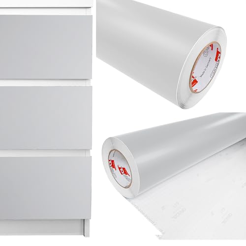DecoMeister Klebefolien Deko-Folie Selbstklebefolie Selbstklebende Möbelfolie Einfarbig Folie für Interior Exterior Einheitliche Farbe Fertigrolle 100cm x 600cm Hellgrau Matt DecoMeister Klebefolien Deko-Folie Selbstklebefolie Selbstklebende Möbelfolie Einfarbig Folie für Interior Exterior Einheitliche Farbe Fertigrolle 100cm x 600cm Hellgrau Matt von DecoMeister