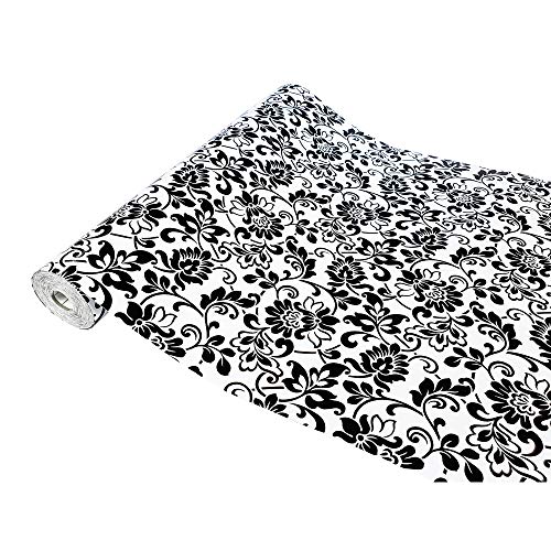 DecoMeister Klebefolie Möbelfolie Selbstklebend Folie für Möbel Deko-Folie Selbstklebefolie Dekoration Dekorfolie mit Motiv Muster Fertigrolle Blumen Ornament Schwarzweiß 45 cm x 740 cm DecoMeister Klebefolie Möbelfolie Selbstklebend Folie für Möbel Deko-Folie Selbstklebefolie Dekoration Dekorfolie mit Motiv Muster Fertigrolle Blumen Ornament Schwarzweiß 45 cm x 740 cm von DecoMeister