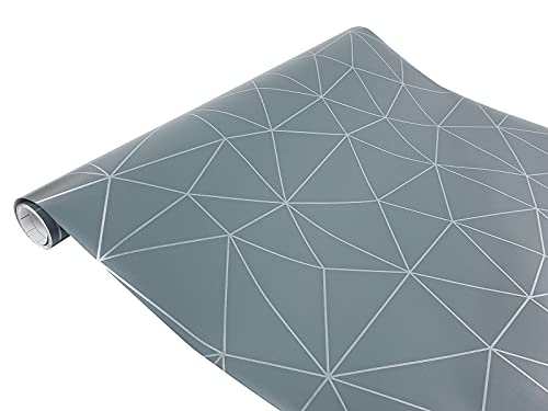 DecoMeister Klebefolie dekorative Möbelfolie Selbstklebende Folie für Möbel Deko-Folie Selbstklebefolie Dekoration mit Motiv Muster Fertigrolle 45cm x 240 cm Geometrische Muster Silber Grau DecoMeister Klebefolie dekorative Möbelfolie Selbstklebende Folie für Möbel Deko-Folie Selbstklebefolie Dekoration mit Motiv Muster Fertigrolle 45cm x 240 cm Geometrische Muster Silber Grau von DecoMeister
