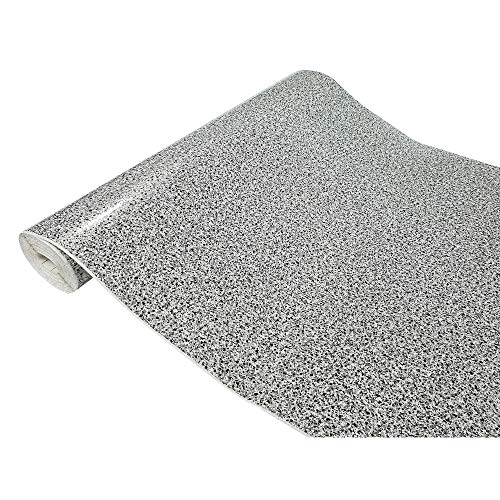 DecoMeister Klebefolie Möbel 45x240 cm | Selbstklebende Möbelfolie in Stein-, Marmor- und Betonoptik | Folie für Möbel wasserfest und leicht anzubringen für Küche und Bad | Modena Grau/Silber DecoMeister Klebefolie Möbel 45x240 cm | Selbstklebende Möbelfolie in Stein-, Marmor- und Betonoptik | Folie für Möbel wasserfest und leicht anzubringen für Küche und Bad | Modena Grau/Silber von DecoMeister