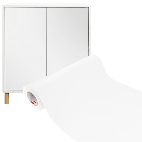 DecoMeister Klebefolien Deko-Folie Selbstklebefolie Selbstklebende Möbelfolie Einfarbig Folie für Interior Exterior Einheitliche Farbe Fertigrolle 63cm x 400cm Weiß Matt DecoMeister Klebefolien Deko-Folie Selbstklebefolie Selbstklebende Möbelfolie Einfarbig Folie für Interior Exterior Einheitliche Farbe Fertigrolle 63cm x 400cm Weiß Matt von DecoMeister