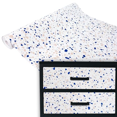 DecoMeister Klebefolie Möbel 67,5x100 cm | Selbstklebende Möbelfolie in Stein- und Marmoroptik | Klebefolie für Möbel ideal für Küche, Bad und DIY Projekte | Terrazzo Blau DecoMeister Klebefolie Möbel 67,5x100 cm | Selbstklebende Möbelfolie in Stein- und Marmoroptik | Klebefolie für Möbel ideal für Küche, Bad und DIY Projekte | Terrazzo Blau von DecoMeister