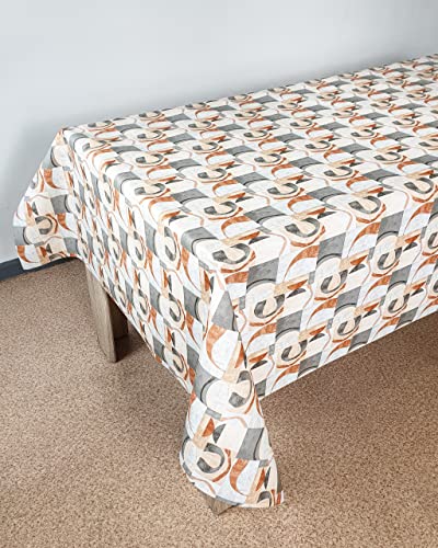 DecoMeister Wachstuch Tischdecke Tischbelag Tischabdeckung abwaschbar Tischtuch Tischfolie Tischplattenschutz Vinyl-Tischdecke Küche Esszimmer Küchentisch 140x220 cm Braunes Muster von DecoMeister