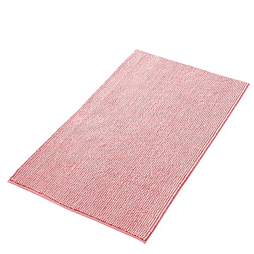 Decomira Badematte rutschfest | Als Badteppich Set kombinierbar | Badezimmer-Teppich Bad-Vorleger waschbar aus Chenille | Duschvorleger für Dusche, Badewannen, WC Deko | Rosa - 70x120 cm von Decomira