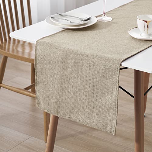 Decomira Tischläufer wasserabweisend Leinen-Optik | Fleckschutz, abwaschbar | Als Garten-Tischdecke Outdoor für Esstisch | Natur Beige - 40x140 cm Decomira Tischläufer wasserabweisend Leinen-Optik | Fleckschutz, abwaschbar | Als Garten-Tischdecke Outdoor für Esstisch | Natur Beige - 40x140 cm von Decomira