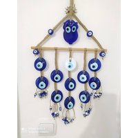 Böses Auge Wandbehang Dekor Ornament Charme Wand Kunst Wanddekor Home Boho von EvilEyeBeadAngel