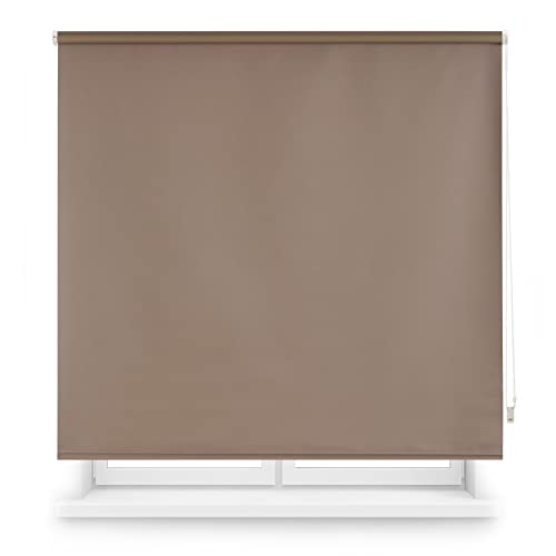 Decorblind | Thermo-Verdunkelungsrollo, Maße Rollo: 100 x 230 cm Breite x Länge/Maße Stoff: 97 x 225 cm, einfarbiges Verdunkelungsrollo, einfarbig, einfache Montage an Wand oder Decke von Decorblind