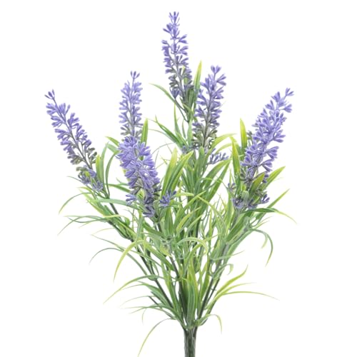 Kunstblumen Blütenzweig Lavendel 35cm lila grün - Lavendelzweig Kunstzweige künstliche Blumen von Decoris