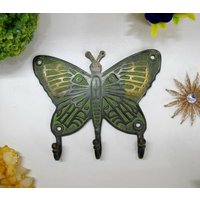 Messing Schmetterling Wandhaken | Monarch Design Stoffbügel Wanddekoration von DeepEnlightenment
