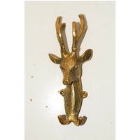 Wald Motiv Hirsch Wandhaken | Messing Hirschkopf Wandaufhänger Mantel Wandbehang Haken Dekor von DeepEnlightenment