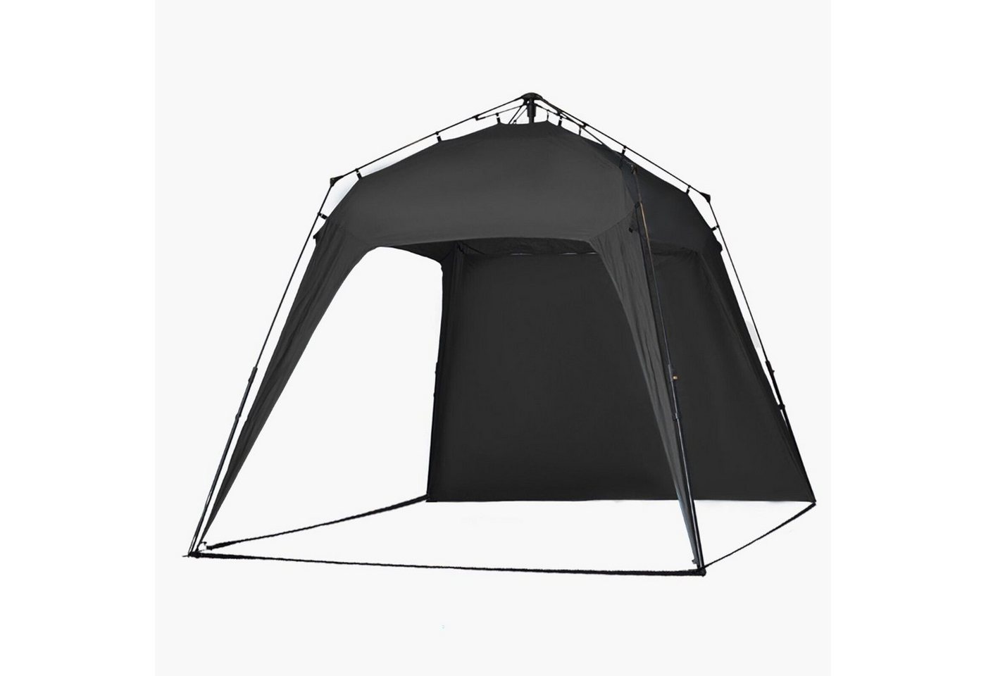 Defactoshop Faltpavillon Faltpavillon Campingzelt Gartenzelt mit Seitenteile Tasche Schwarz, mit 1 Seitenteilen, Stehhöhe von 1,90 Meter und einer Fläche von 2,50 x 2,50 von Defactoshop