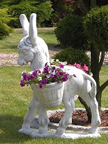 Esel mit Eimern (S103039) Pflanzkorb Pflanzschale Blumentopf Steinguss 86 cm Figur von Defi Deko- und Figurenhandel