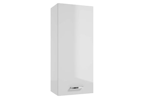 Deftrans Domodomo Badezimmer Wandschrank weiß glänzend MEA 71 x 30 cm, Badezimmer Hängeschrank, Schrank für Badezimmer von Deftrans