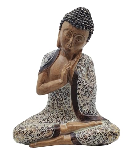 Dehner Gartenfigur Buddha, Gartendeko frostbeständig, Figur in Holzoptik, ca. 40 x 32 x 18 cm, Polyresin, braun/grau Dehner Gartenfigur Buddha, Gartendeko frostbeständig, Figur in Holzoptik, ca. 40 x 32 x 18 cm, Polyresin, braun/grau von Dehner