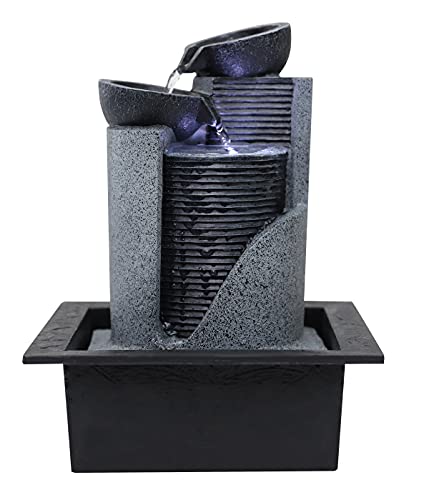 Dehner Zimmerbrunnen Kinay mit LED, kaltweiß, 21 x 27.5 x 18.3 cm, Polyresin, grau/dunkelgrau Dehner Zimmerbrunnen Kinay mit LED, kaltweiß, 21 x 27.5 x 18.3 cm, Polyresin, grau/dunkelgrau von Dehner