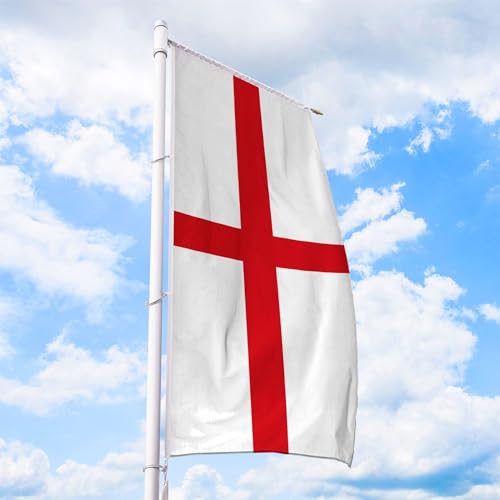 England Flagge 120 x 300 cm - für Fahnenmast, Englandfahne aus reißfestem Fahnen-Polyester-Stoff, Hissfahne Hochformat für Querausleger wetterfest und UV-beständig von Deitert