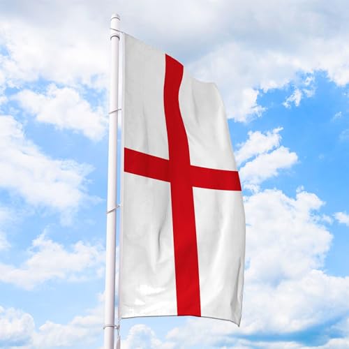 England Flagge 120 x 300 cm - für Fahnenmast, Englandfahne aus reißfestem Fahnen-Polyester-Stoff, Hissfahne Hochformat wetterfest und UV-beständig von Deitert