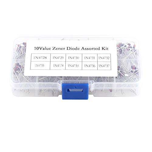 Dekaim Dioden, Dekaim 200pcs 10Values Zener Dioden Sortiment Elektronisches Kit 1N4728~1N4737 Mit Aufbewahrungsbox von Dekaim