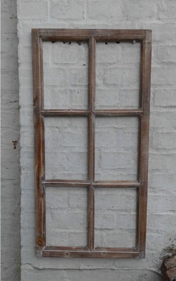 Deko-Impression Wanddekoobjekt Fenster Sprossenfenster Bilderrahmen Wanddekoration Holz braun 85 x 43 (1 St) von Deko-Impression