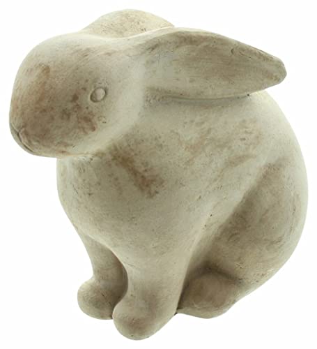 Dekofigur Hase aus Terracotta, Osterhase im Used-Look, Hasenfigur für Drinnen & Draussen, Gartendekoration für Ostern, Hasendekoration, Tischdeko von Dekoleidenschaft