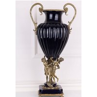 8 cm Kobalt Vase - Und Bronze Ornamente Nymphen Statuen Blumentopf Jugendstil Wohndekor Geschenk Zur Hochzeit von DekorStyle