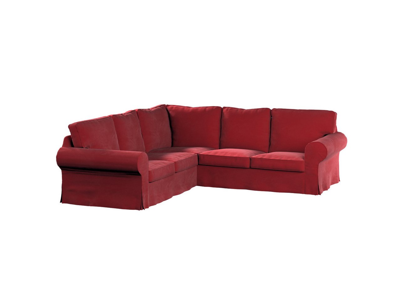 Sofahusse Ektorp Ecksofa, Velvet, Dekoria von Dekoria