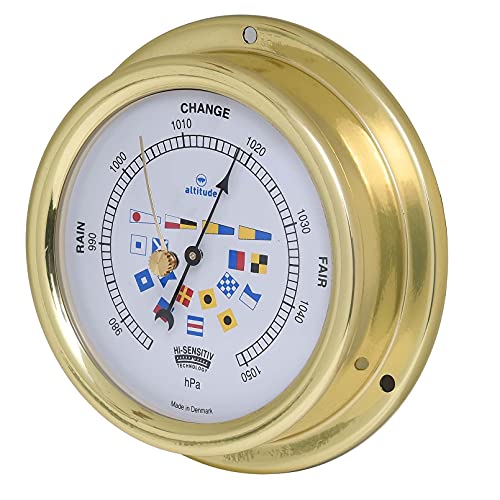 Delite 858sfb Altitude Schiffsbarometer Messing B x H 127 mm x 40 mm von DELITE